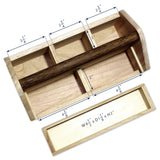 Natural Wood Color Wooden Craft Tool Box