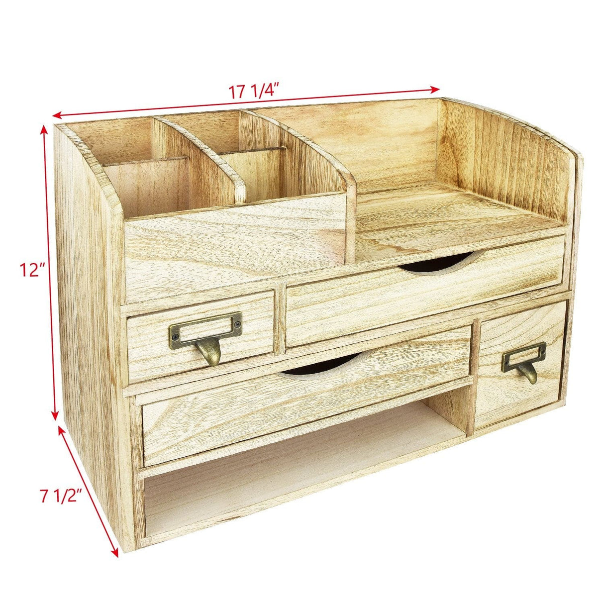 #SAT107 Adjustable Wooden Desktop Organizer Office Supplies Storage