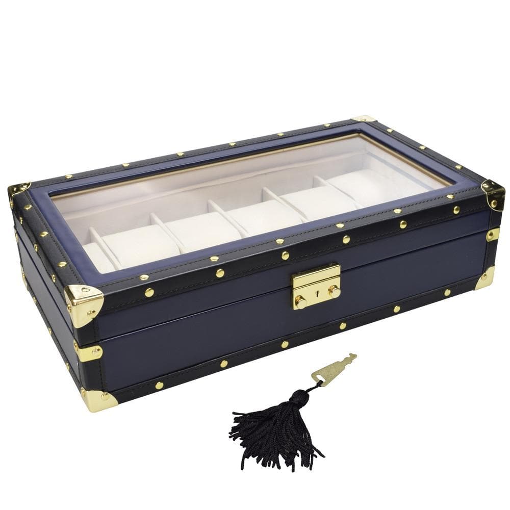 Leatherette Watch Box for 12 Watches-Nile Corp
