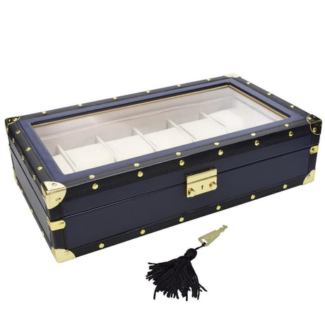 Leatherette Watch Box for 12 Watches-Nile Corp