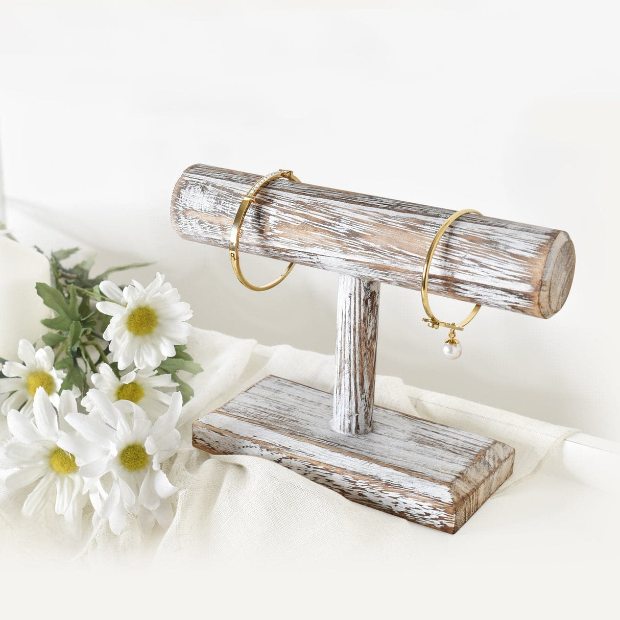 Antique Colored Wooden Bracelet Display -Nile Corp