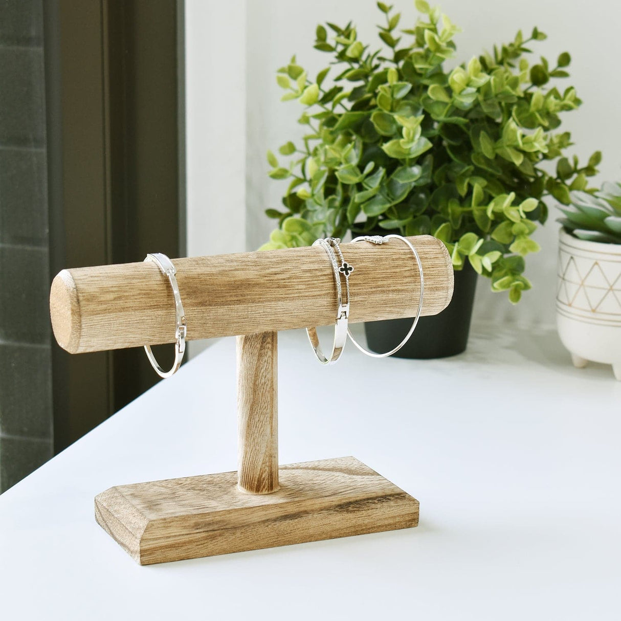 Antique Colored Wooden Bracelet Display -Nile Corp