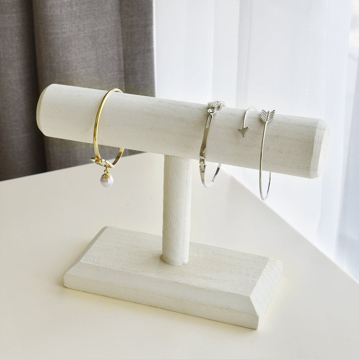 Antique Colored Wooden Bracelet Display -Nile Corp