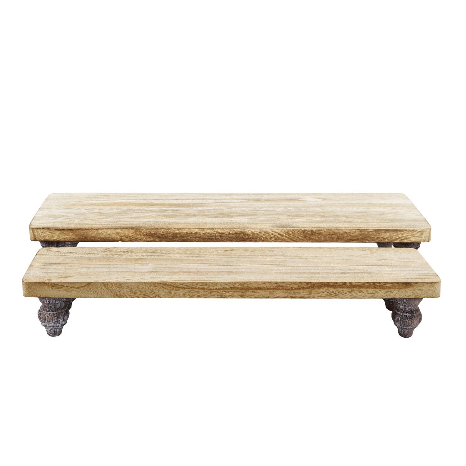#WD2202 2Pcs wood display riser stands
