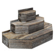 #WD3015-CF  3-Tier Coffee Color Wood Stair Step Display Risers