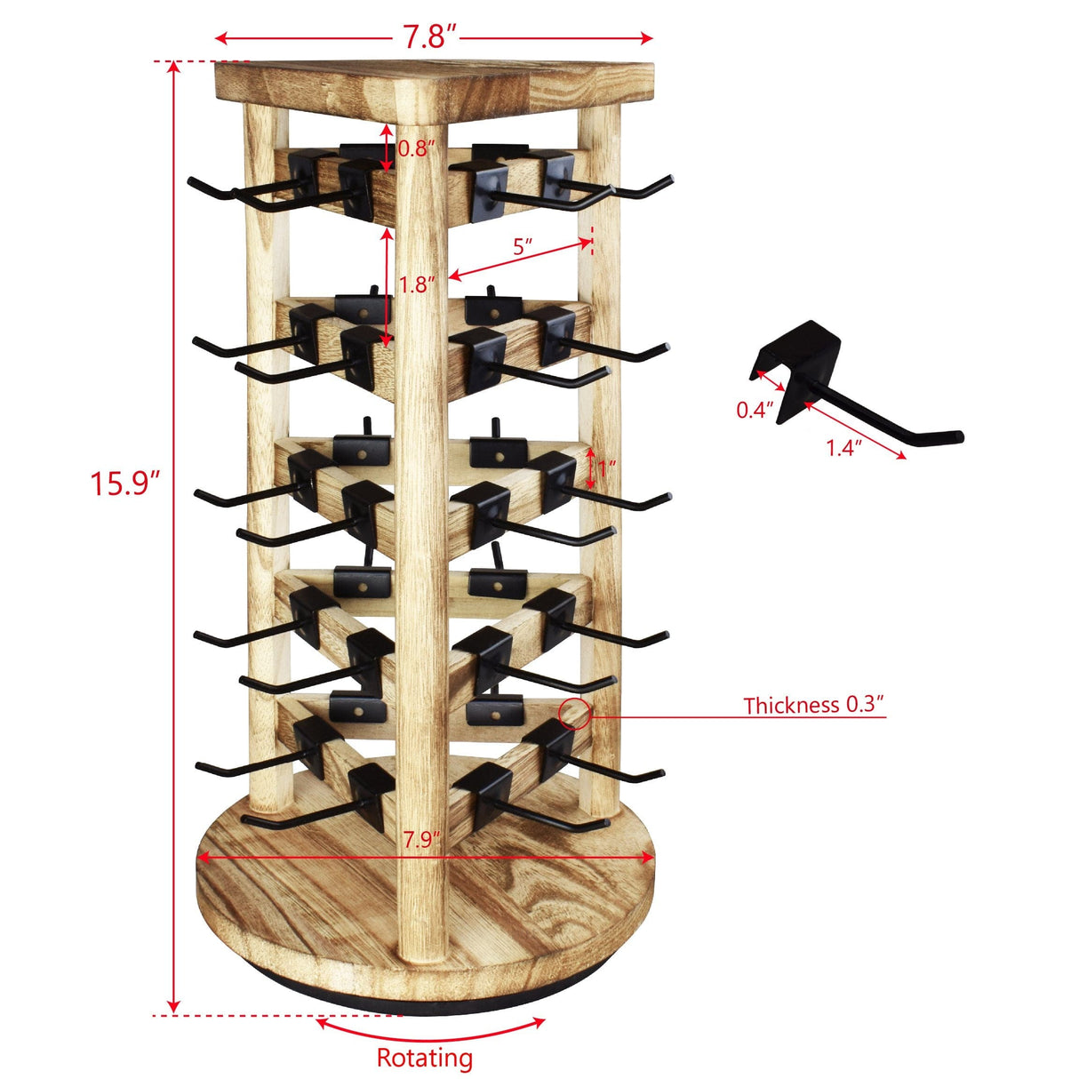 #WD4015-OK 30 Hooks Jewelry Tower Organizer