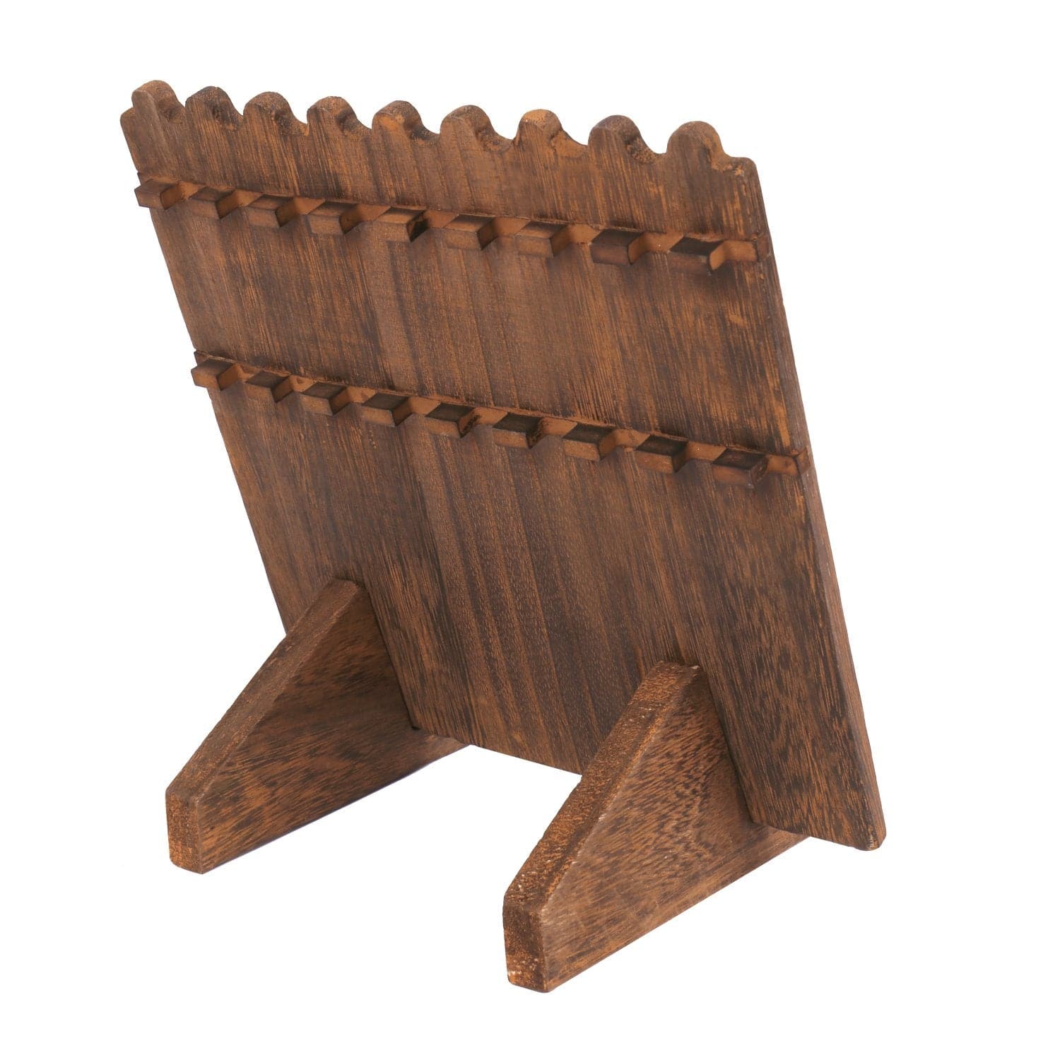 #WD609 Wooden Plank Jewelry Necklace Display Stand for 8 Necklaces