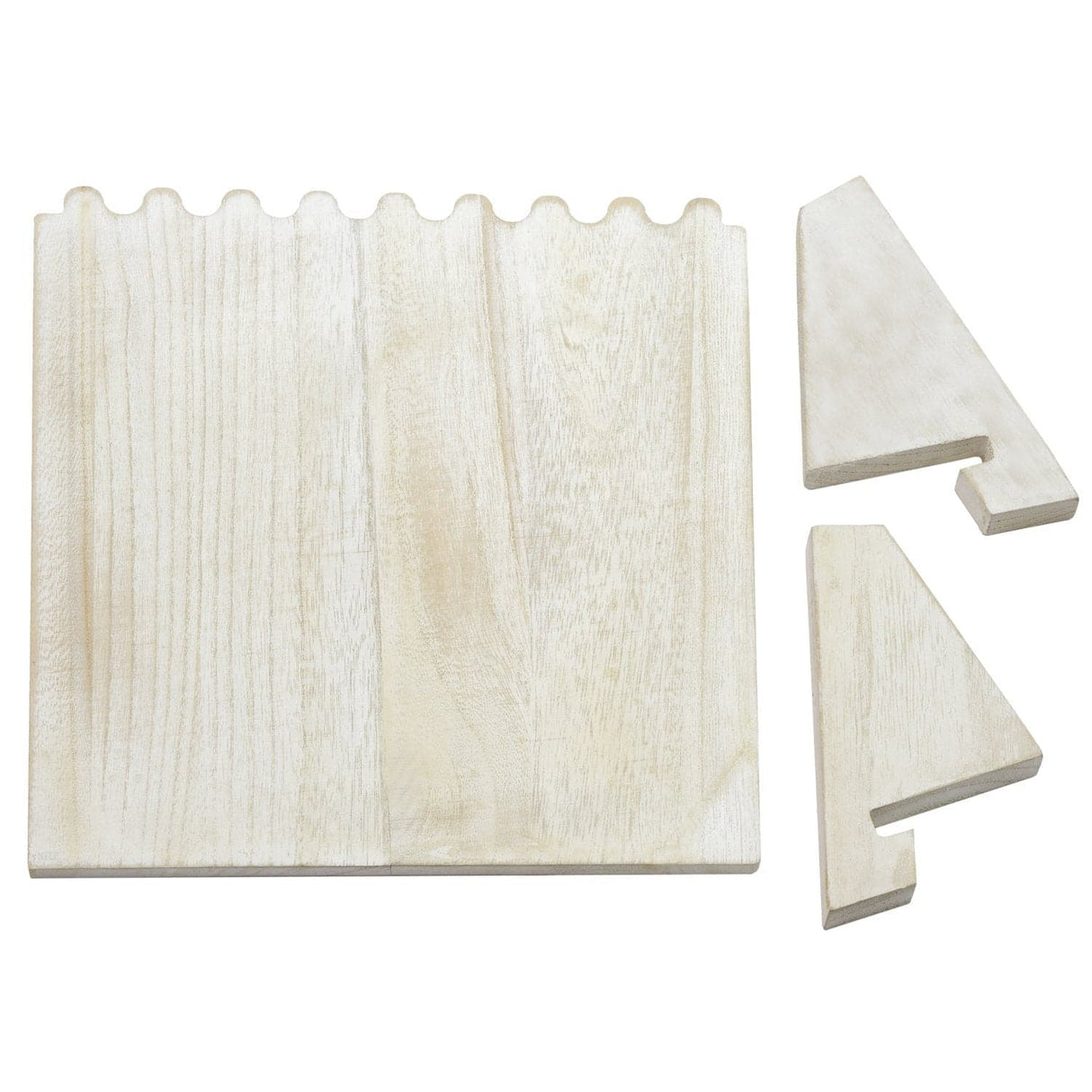 #WD609-WH Wooden Plank Necklace Jewelry Display Stand for 8 Necklaces