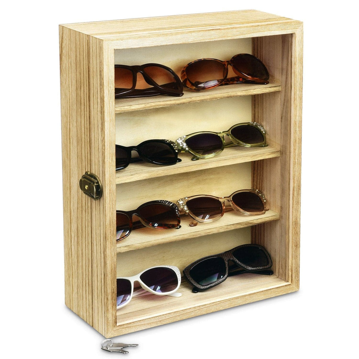 #WD8630 Wall Mounted Display Case Shadow Box with a Lock and Key