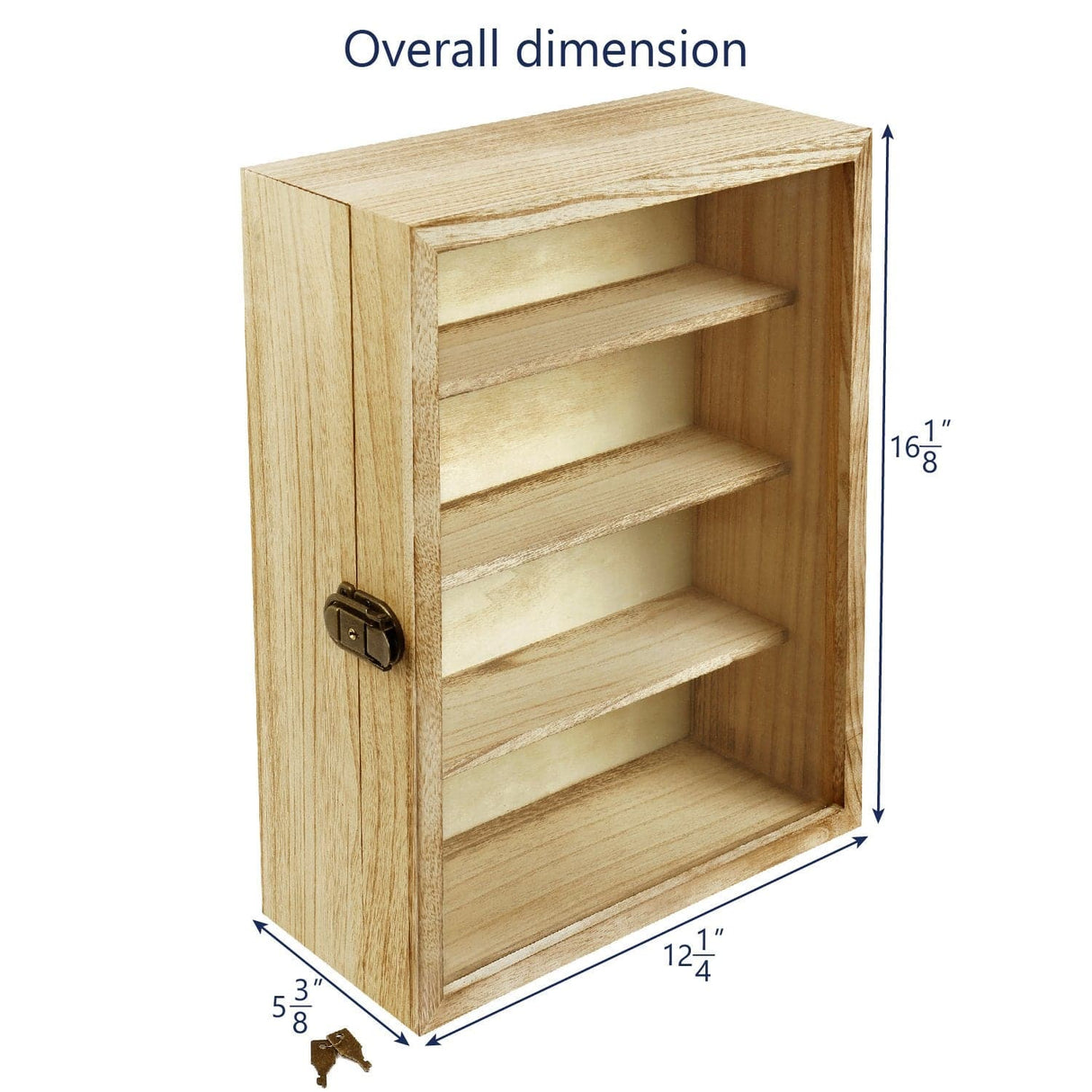 #WD8630 Wall Mounted Display Case Shadow Box with a Lock and Key