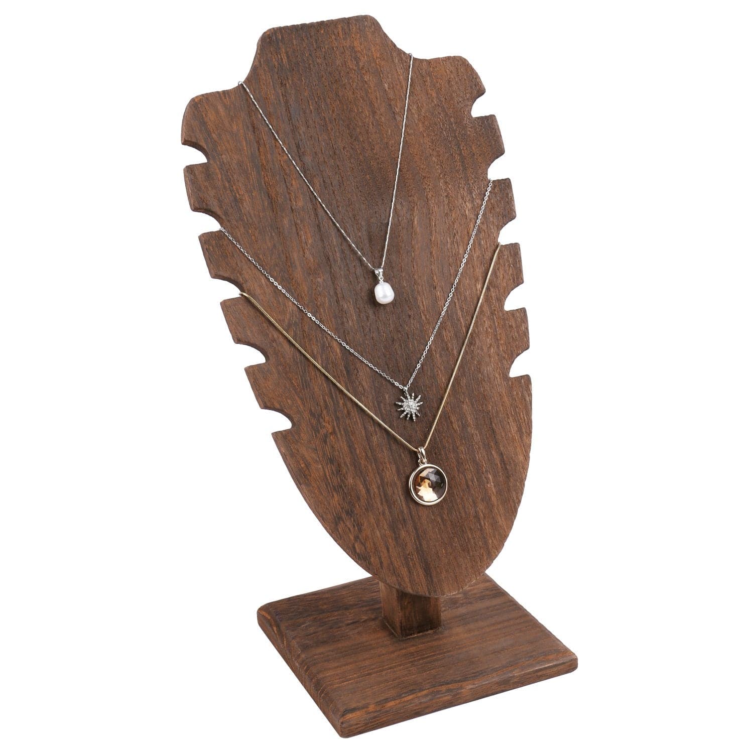 #WDN6371BR Freestanding Necklace Display Easel Stand Holder