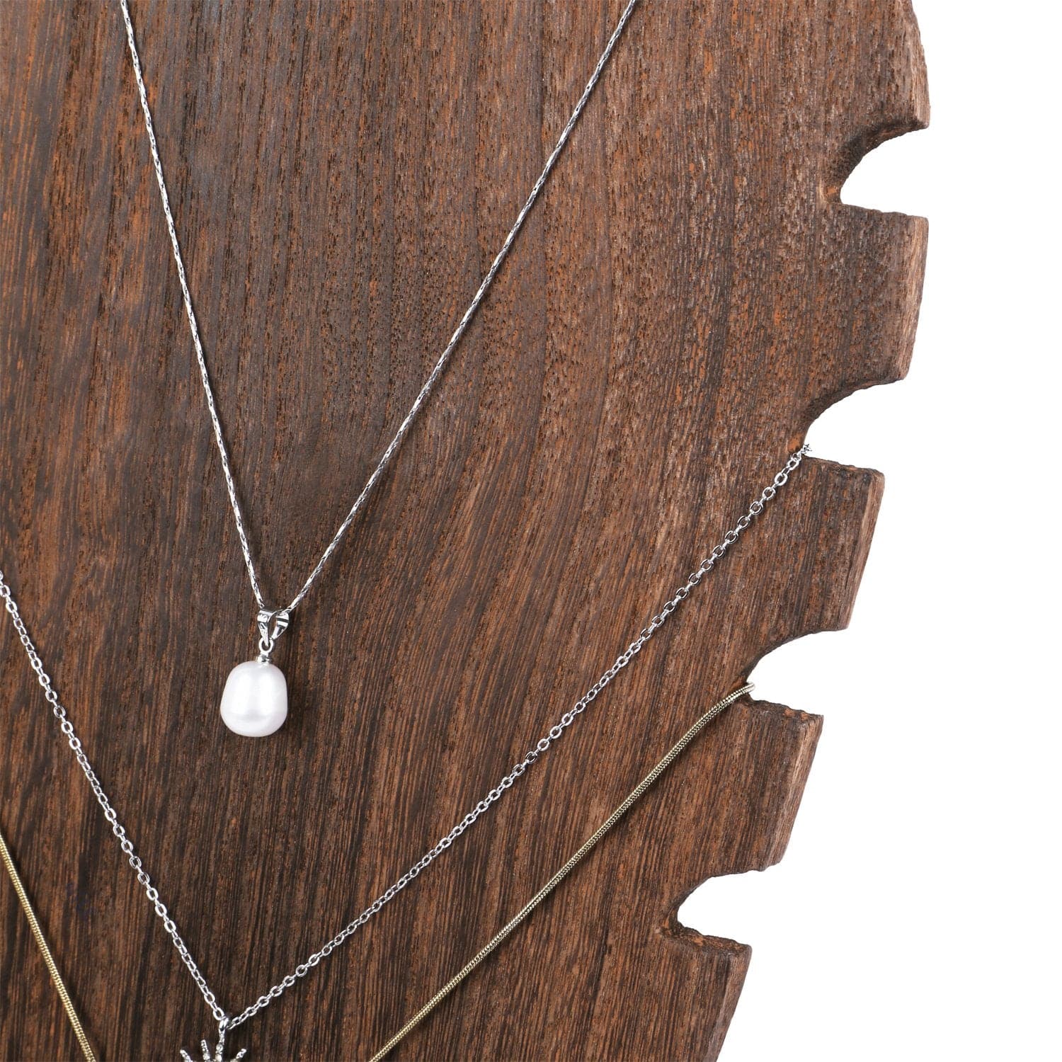 #WDN6371BR Freestanding Necklace Display Easel Stand Holder