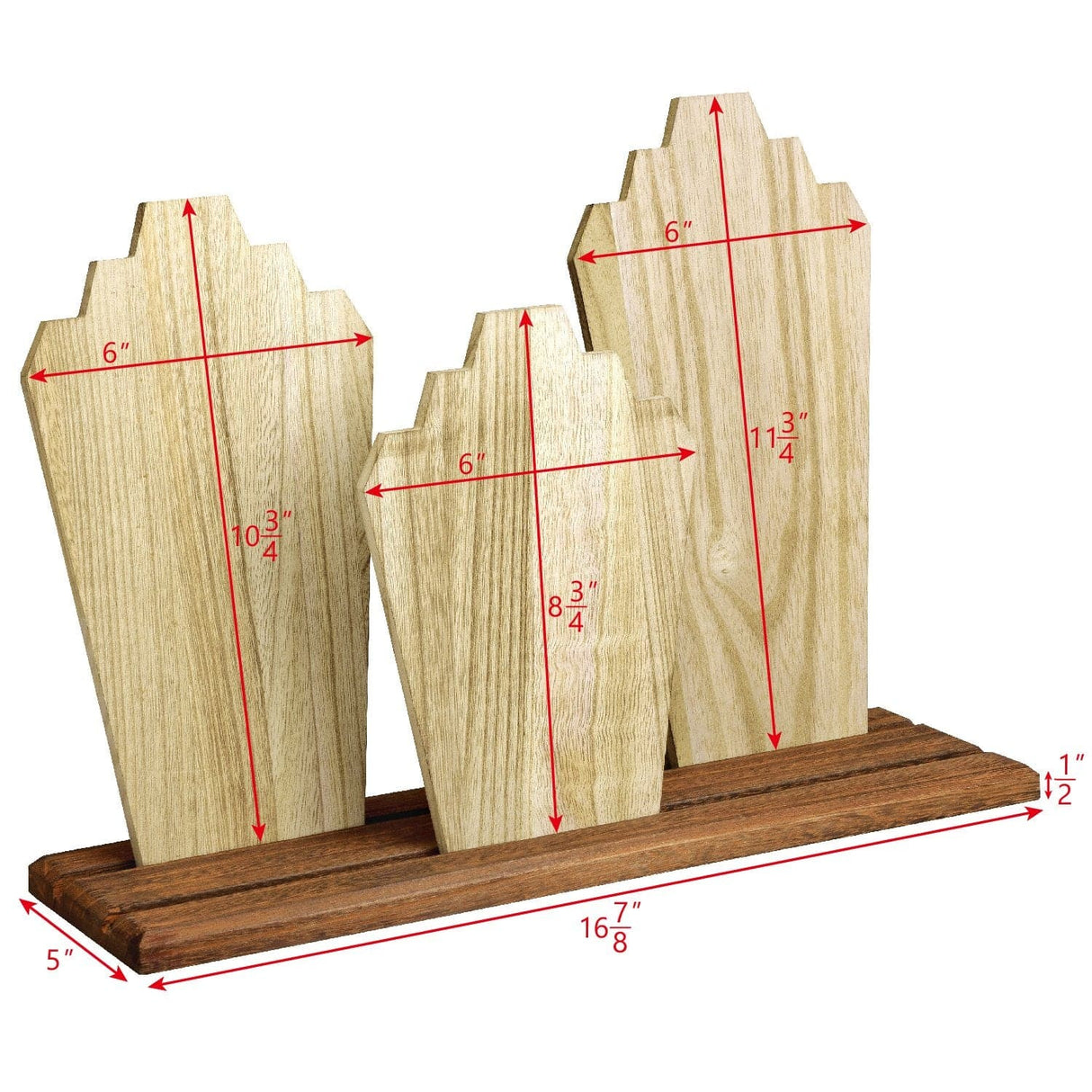 #WDN64 Wooden Necklace Holder Jewelry Display Bust Stand