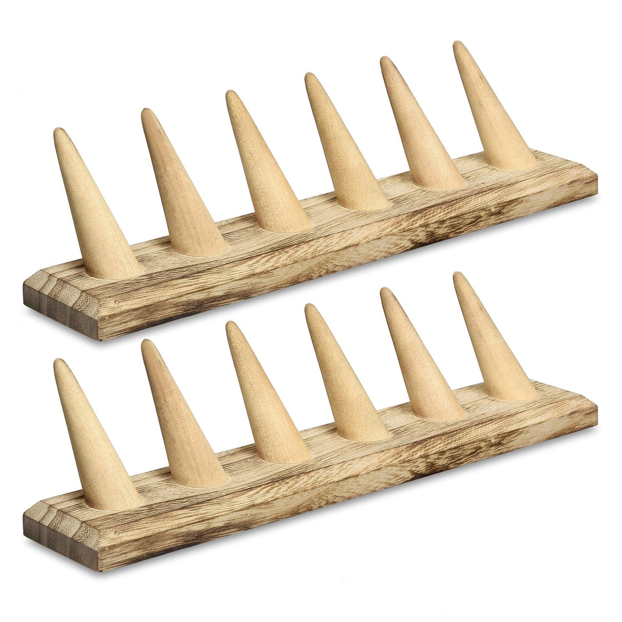 #WDT326RX2 Wooden Finger Ring Holder Stand