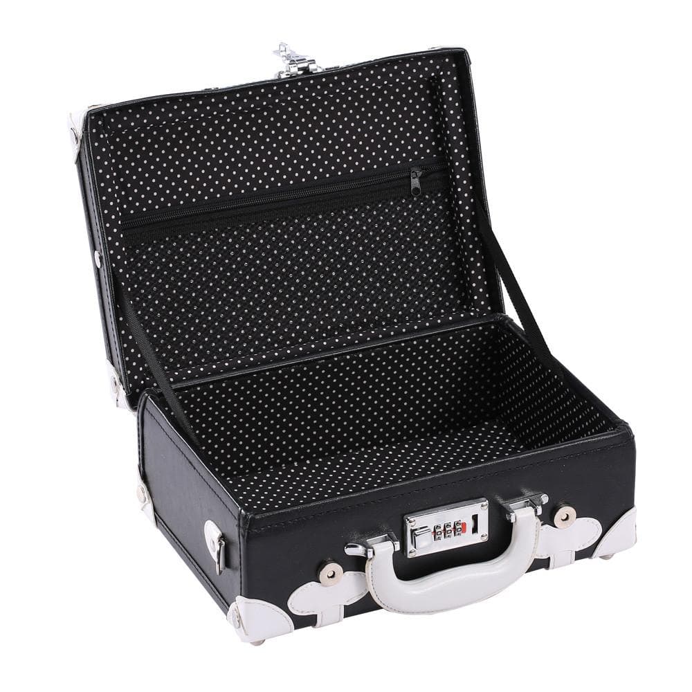 Black Cosmetic Travel Carrying Case Beauty Brief Case-Nile Corp