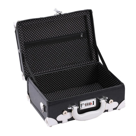 Black Cosmetic Travel Carrying Case Beauty Brief Case-Nile Corp