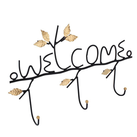 Metal Welcome Mounted Wall Hook Coat Rack-Nile Corp