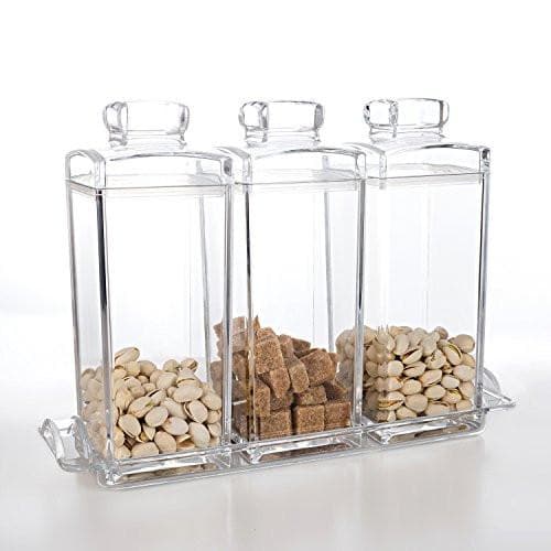 #HW92456 Acrylic 3 Pieces Seasoning Containers & Food Jars