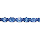 Jablonex Czech Glass Faceted Fire-Polished Oval Beads 11 x 8 mm