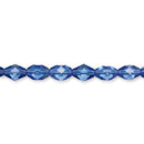 Jablonex Czech Glass Faceted Fire-Polished Oval Beads 8 x 6 mm