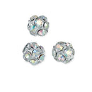 Gold-Silver Rhinestone Rhondelle, 8MM