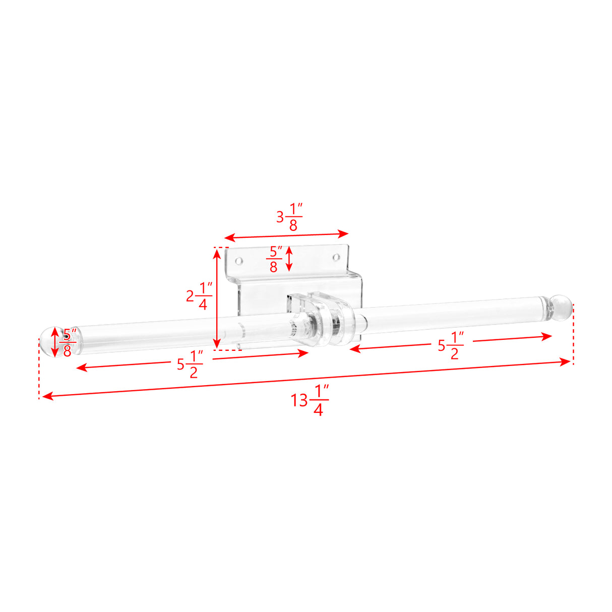  2 Pcs Set  Acrylic "T" Bar Bracelet Display