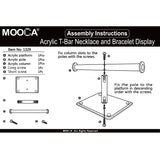 Acrylic "T" Bar Bracelet Display-Nile Corp