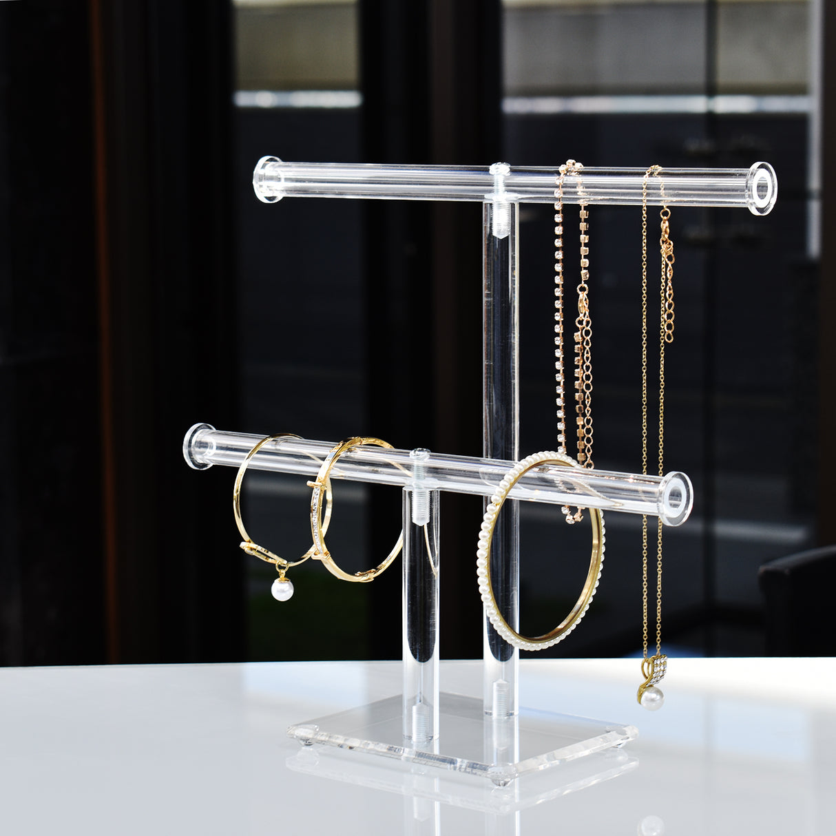 Acrylic "T" Bar Bracelet Display-Nile Corp
