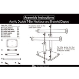 Acrylic "T" Bar Bracelet Display-Nile Corp