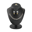 #185-1L-BK Deluxe jewelry Combination bust display with PU leather and designed to showcase earrings, rings, and necklaces