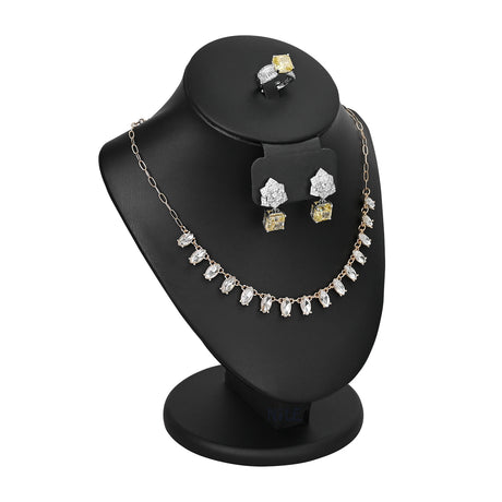 Deluxe jewelry Combination bust display with PU leather 