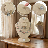 #185-1(LN) Combination Jewelry Display Bust for Necklace, Ring, and Earring