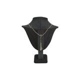 #189-3-LNBK Linen Covered Jewelry Display Bust, Black Linen