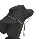 #189-3-LNBK Linen Covered Jewelry Display Bust, Black Linen