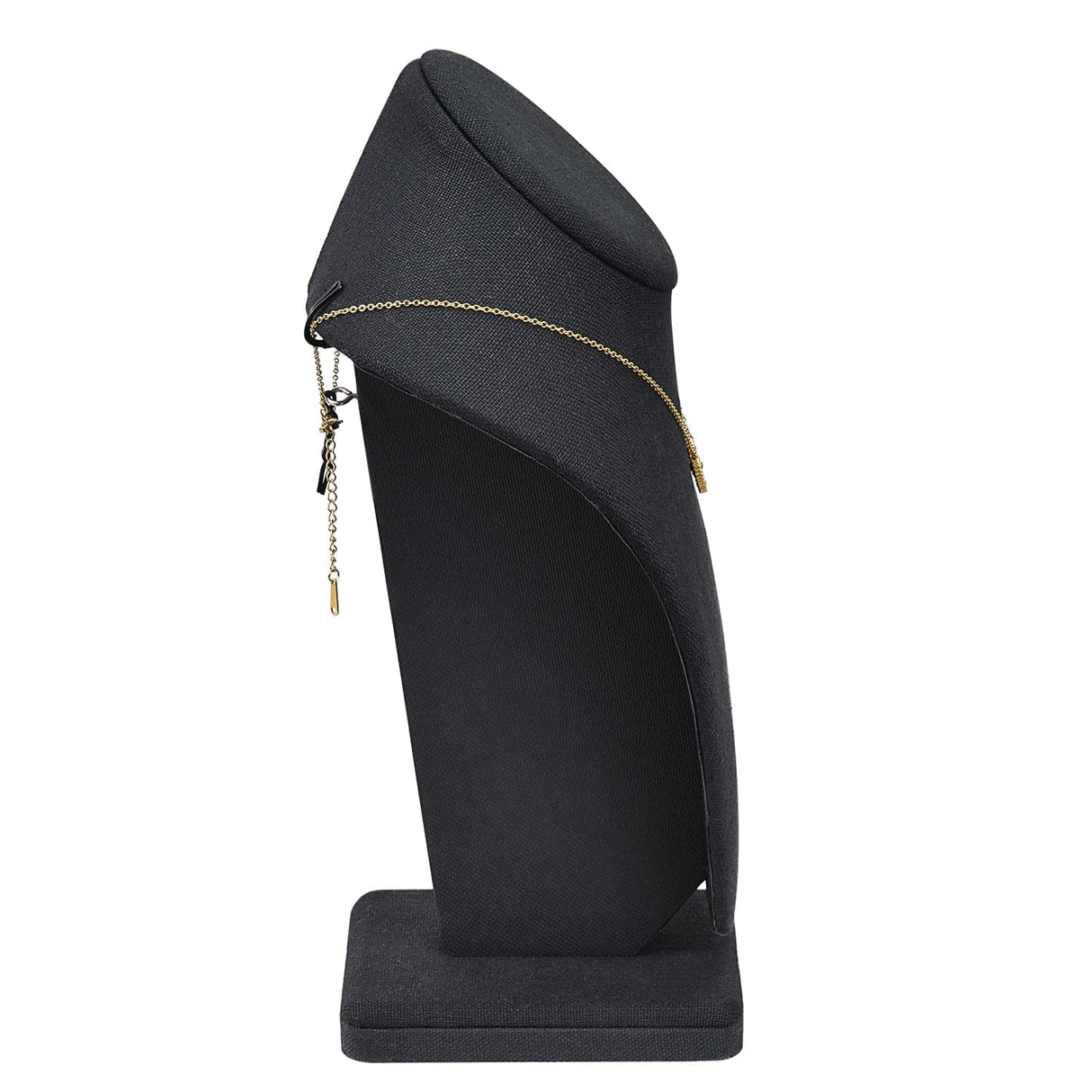#189-7-LNBK Jewelry Display Bust , Black Linen