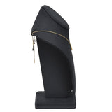#189-7-LNBK Jewelry Display Bust , Black Linen