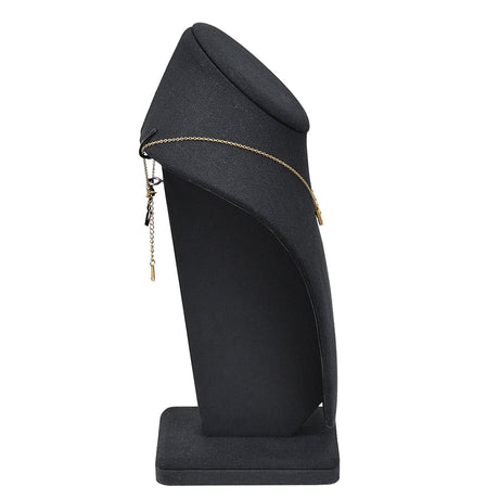 #189-7-LNBK Jewelry Display Bust , Black Linen
