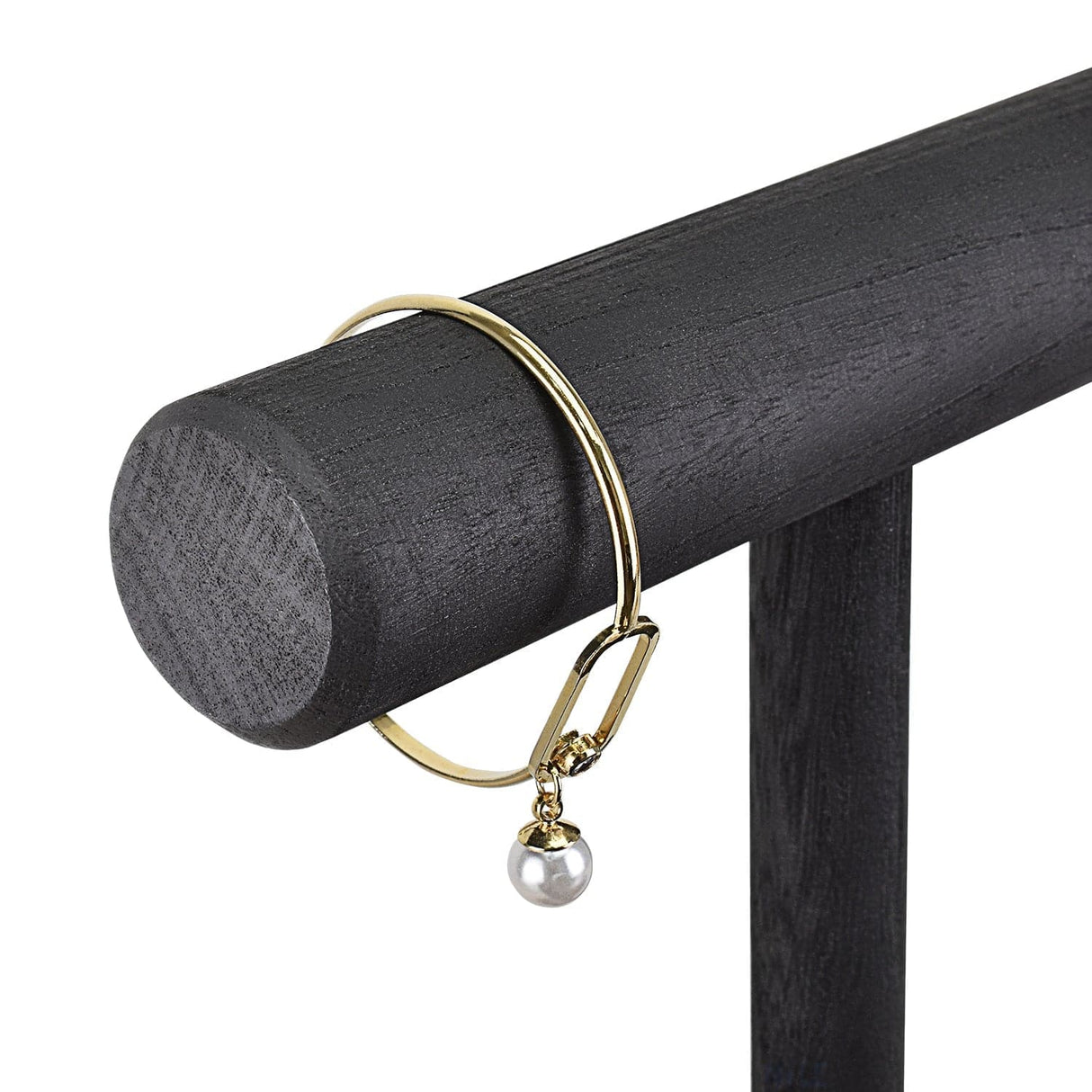 Wooden 2 Tier Bracelet T Bar Jewelry and Watch Display