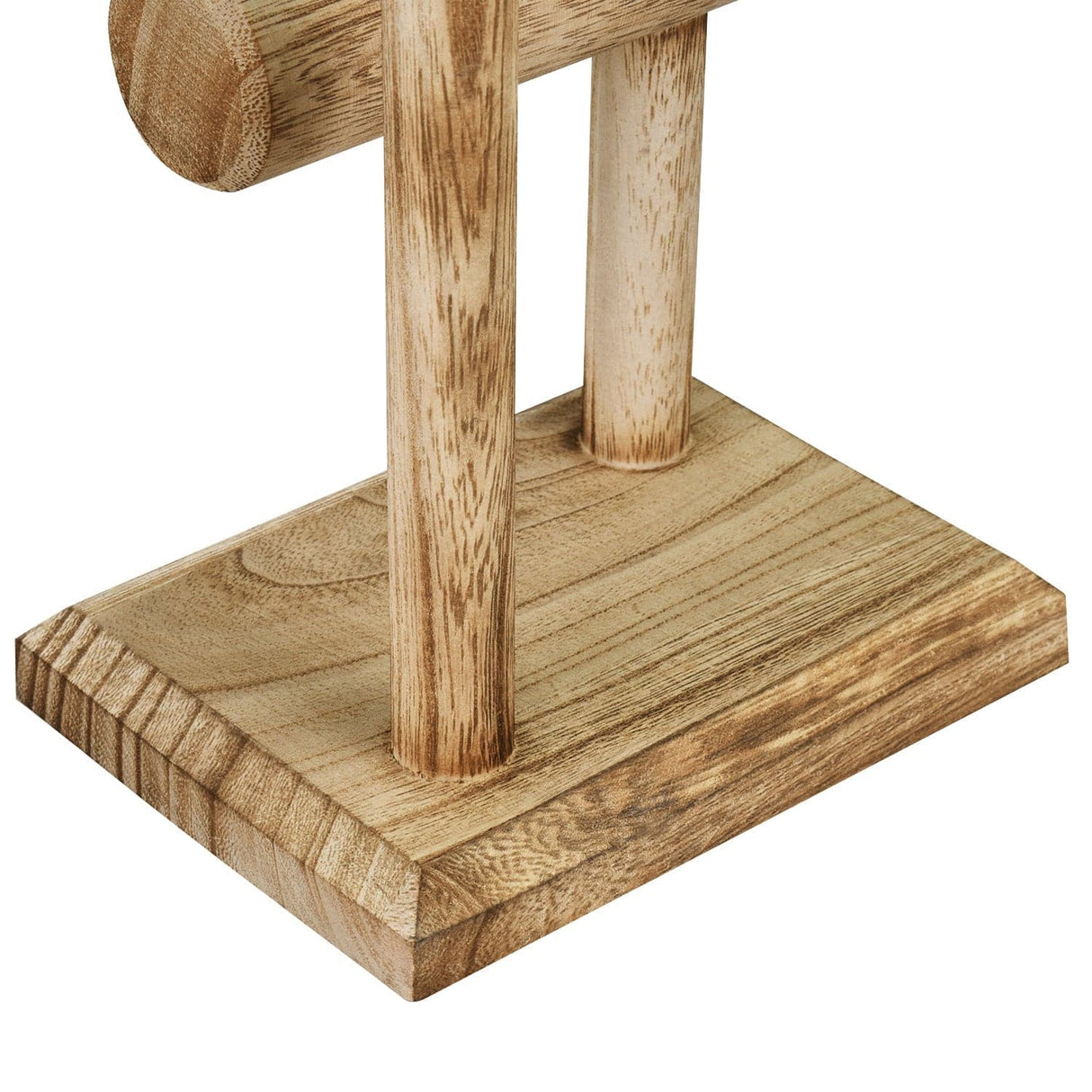 Wooden 2 Tier Bracelet T Bar Jewelry and Watch Display