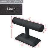 #219-LNBK Linen-Covered Wood Jewelry Display, Black color