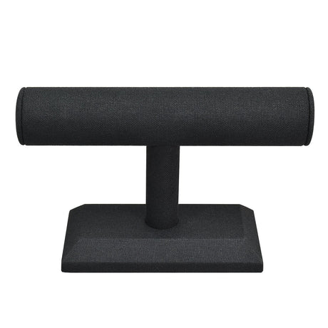 #219-LNBK Linen-Covered Wood Jewelry Display, Black color