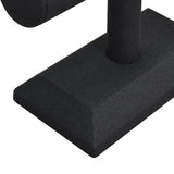 #219-LNBK Linen-Covered Wood Jewelry Display, Black color