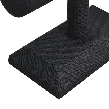 #219-LNBK Linen-Covered Wood Jewelry Display, Black color