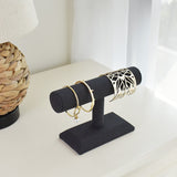 #219-LNBK Linen-Covered Wood Jewelry Display, Black color