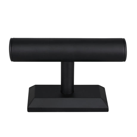 #219L-BK  Black Deluxe PU Faux Leather Jewelry Display Holder Organizer,Black