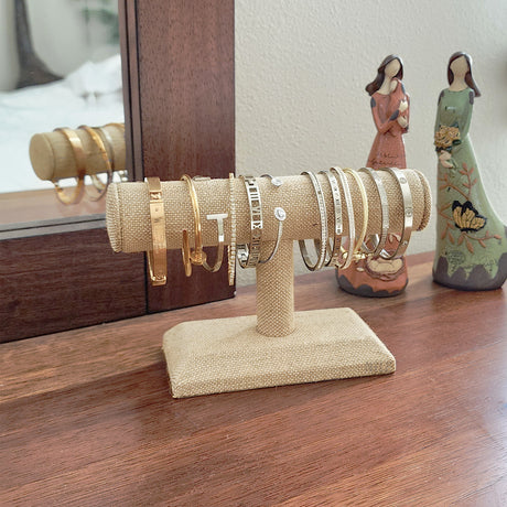 Linen T-Bar Bracelet Display-Nile Corp