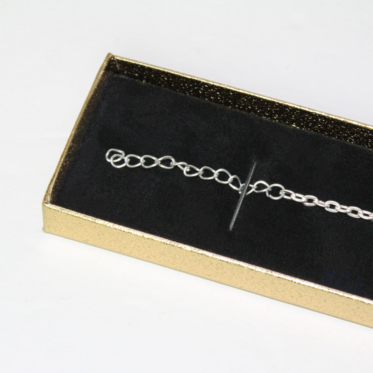 #29-921 Black Paper Wrapped Long Bracelet Box