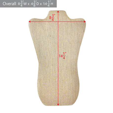 Linen Covered Padded Wood Necklace Display Easel-Nile Corp