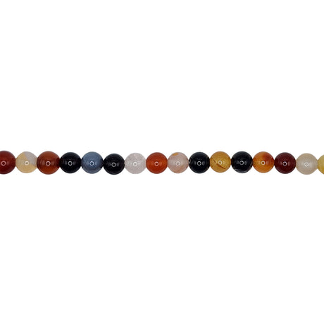 #BS-A38MX Multi color Agate Gemstone Round Beads