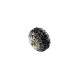 #BS-PD132B Striped Pattern Rhinestone Rondelle Bead, 16mm x 11mm